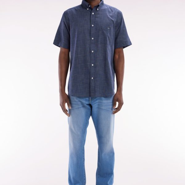 Jean 5 Poches En Denim Stretch Medium Wash Coupe Droite Eden Park