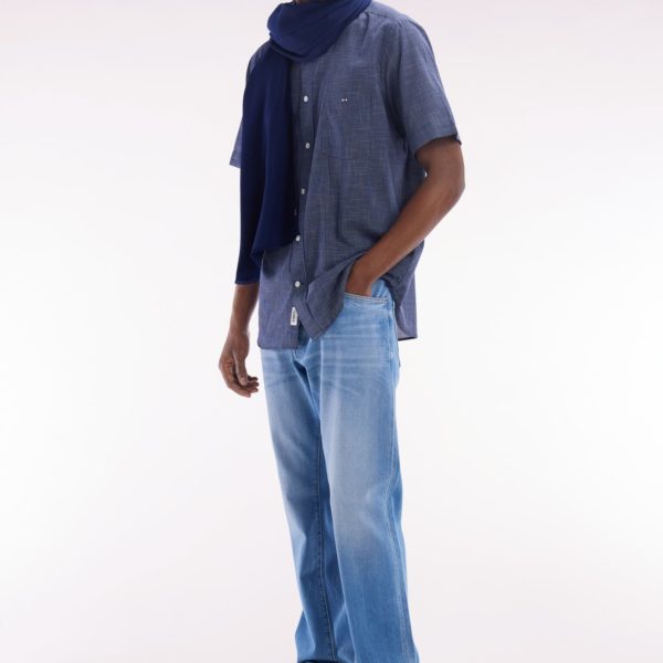 Jean 5 Poches En Denim Stretch Medium Wash Coupe Droite Eden Park
