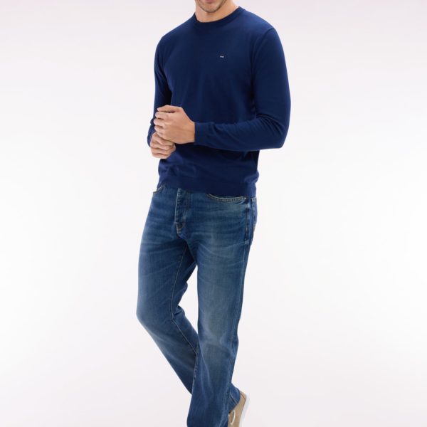 Jean 5 Poches En Denim Stretch Brut Coupe Droite Eden Park