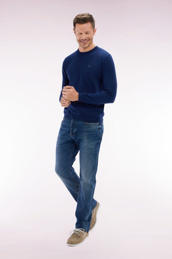 Jean 5 Poches En Denim Stretch Brut Coupe Droite Eden Park – Image 2