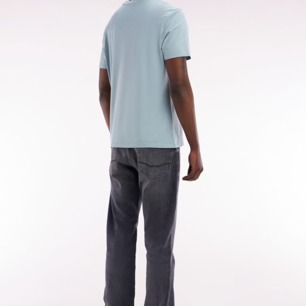 Jean 5 Poches En Denim Stretch Gris Anthracite Coupe Droite Eden Park