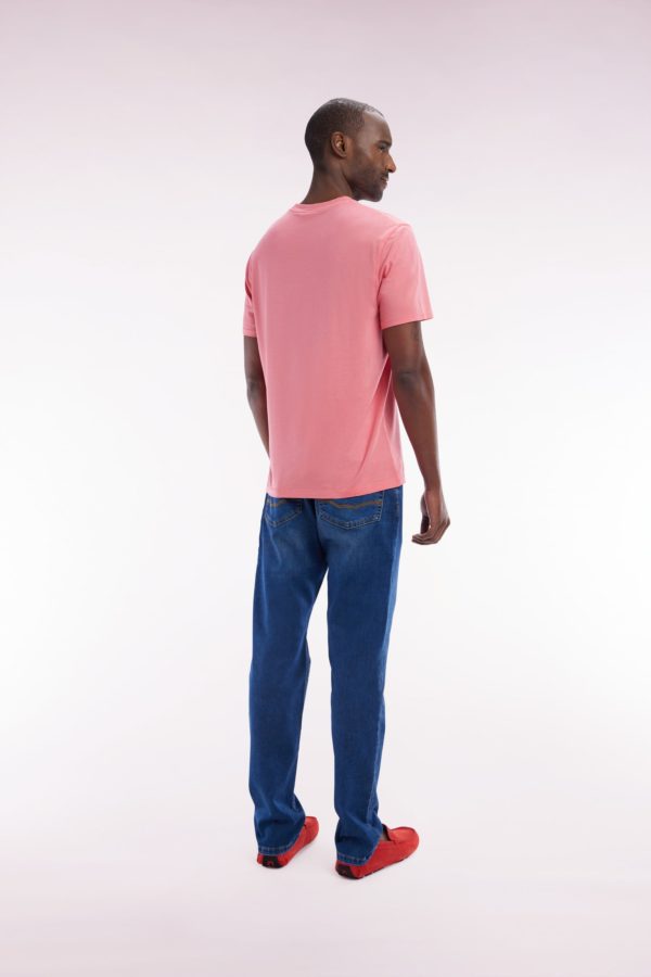 Jean 5 Poches En Denim Stretch Bleu Brut Coupe Droite Eden Park – Image 3