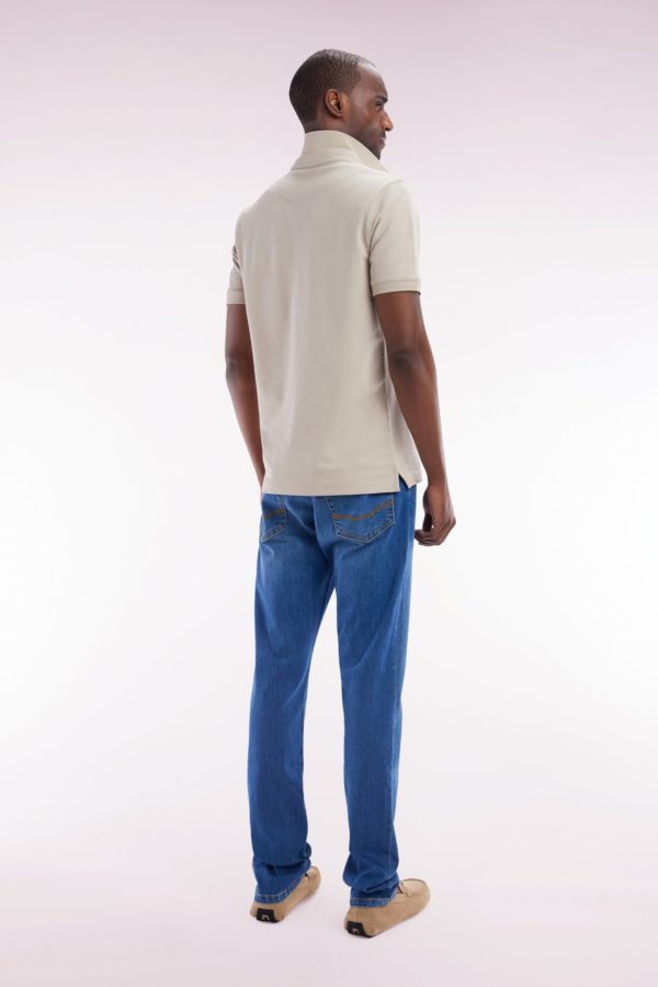 Jean 5 Poches En Denim Stretch Délavage Stone Wash Medium Coupe Slim Eden Park – Image 4