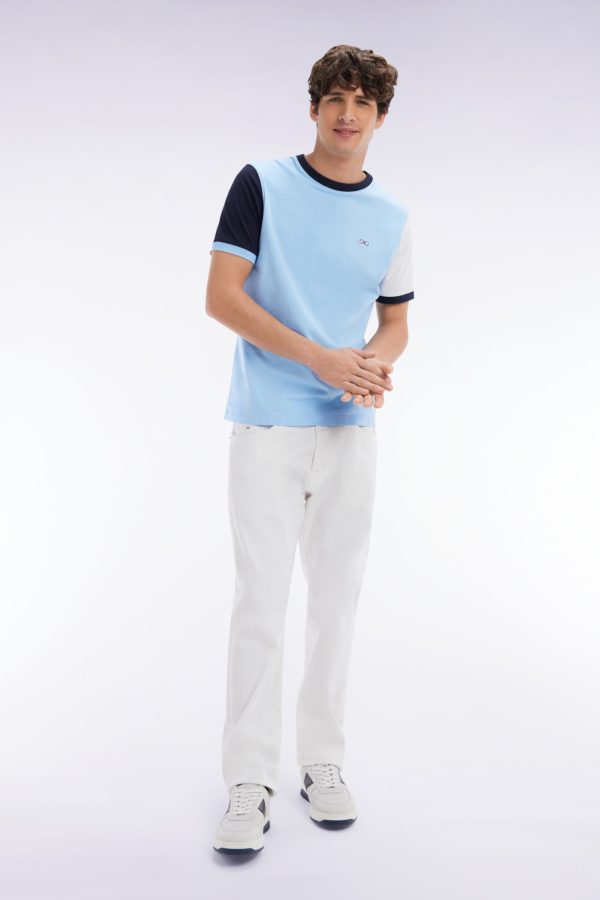 Jean 5 Poches En Denim Stretch Blanc Coupe Droite Eden Park – Image 2