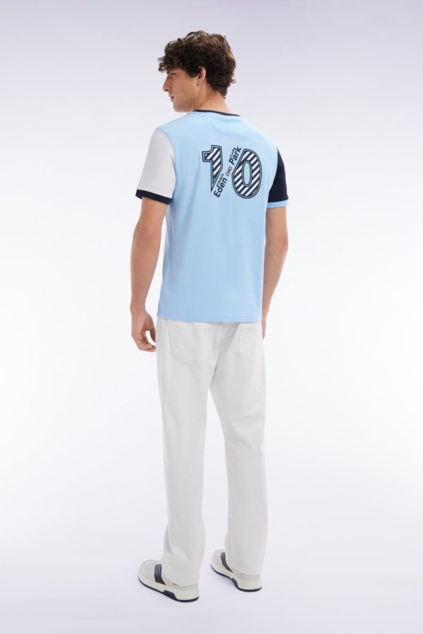 Jean 5 Poches En Denim Stretch Blanc Coupe Droite Eden Park – Image 3