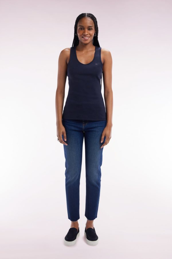 Jean 5 Poches En Denim Stretch Bleu Coupe Slim Eden Park – Image 2