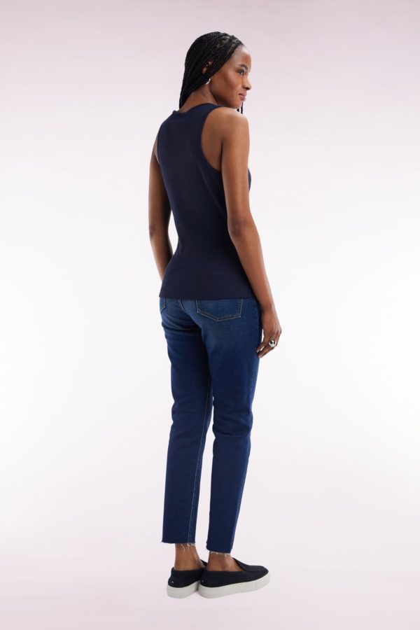 Jean 5 Poches En Denim Stretch Bleu Coupe Slim Eden Park – Image 3