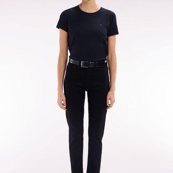 Jean 5 Poches En Denim Stretch Noir Coupe Slim Eden Park