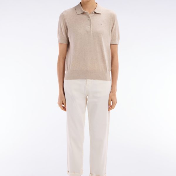 Jean 5 Poches En Denim Stretch Beige Coupe Comfort Eden Park