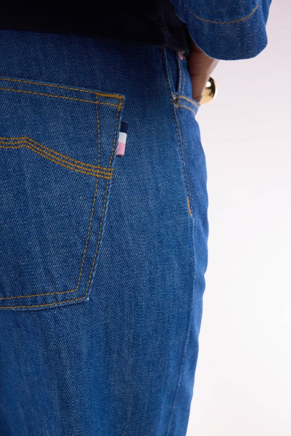 Jean 5 Poche En Denim Brut Coupe Flare Eden Park – Image 4