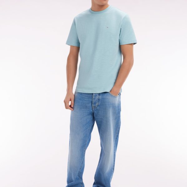 Jean 5 Poches En Denim Bleu Délavage Stone Bleach Coupe Comfort Eden Park