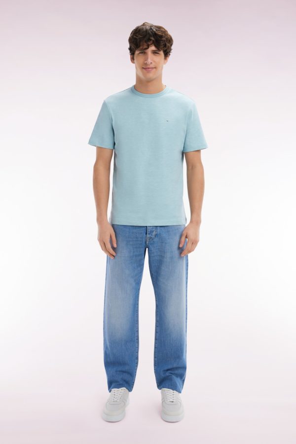 Jean 5 Poches En Denim Bleu Délavage Stone Bleach Coupe Comfort Eden Park