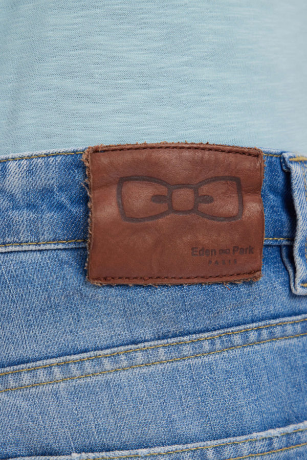 Jean 5 Poches En Denim Bleu Délavage Stone Bleach Coupe Comfort Eden Park – Image 4