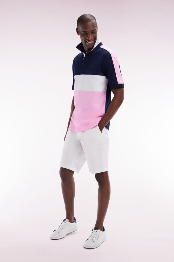 Bermuda Chino En Coton Stretch Blanc Coupe Droite Eden Park - Image 2