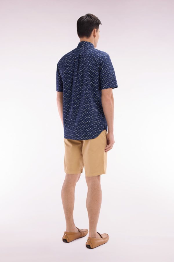 Bermuda Chino En Coton Stretch Camel Coupe Droite Eden Park – Image 3