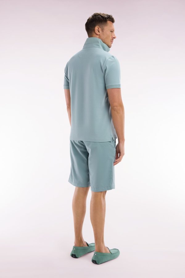 Bermuda Chino En Coton Stretch Gris Moyen Coupe Droite Eden Park – Image 3