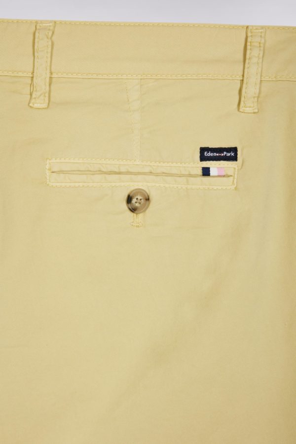 Bermuda Chino En Coton Stretch Ivoire Coupe Droite Eden Park – Image 5
