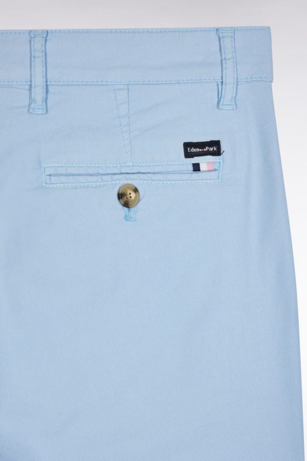 Bermuda En Lyocell Et Coton Stretch Gris Clair Coupe Droite Eden Park – Image 5