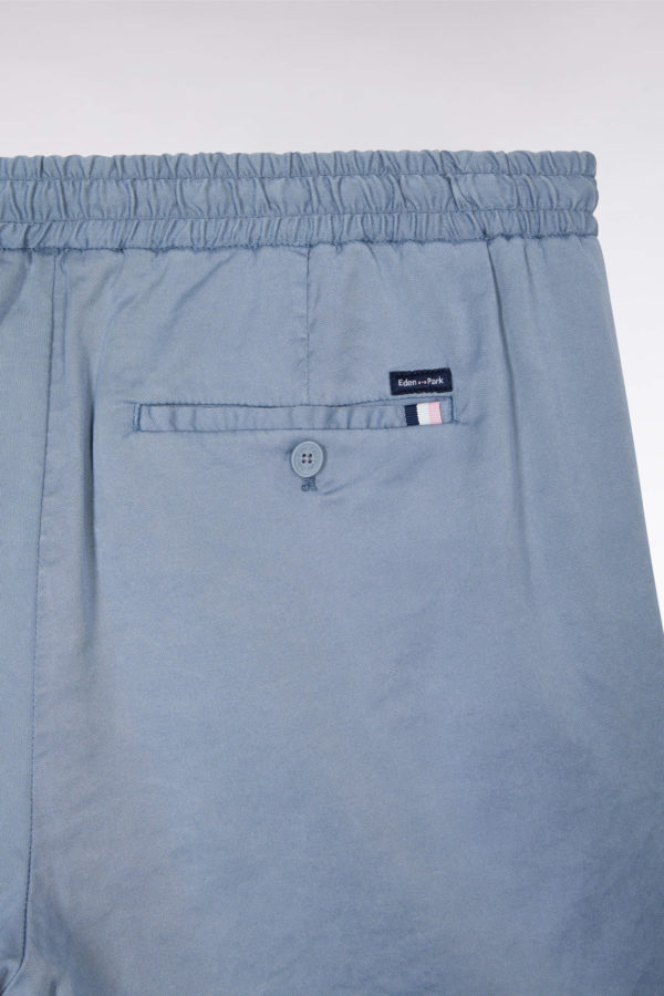 Bermuda À Taille Élastiquée En Lyocell Et Coton Stretch Gris Eden Park – Image 5