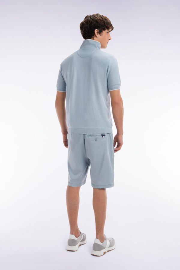 Bermuda À Taille Élastiquée En Lyocell Et Coton Stretch Gris Moyen Eden Park – Image 3