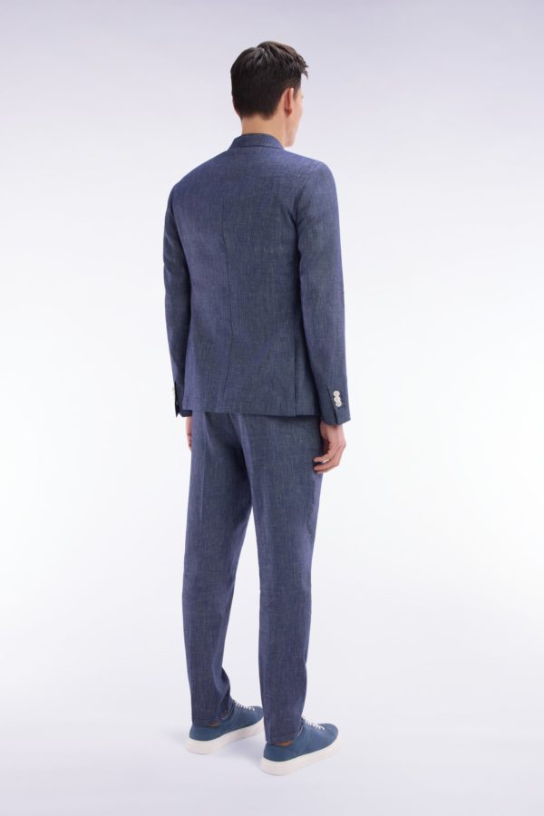 Pantalon À Taille Élastique En Lin Et Coton Stretch Indigo Eden Park – Image 3