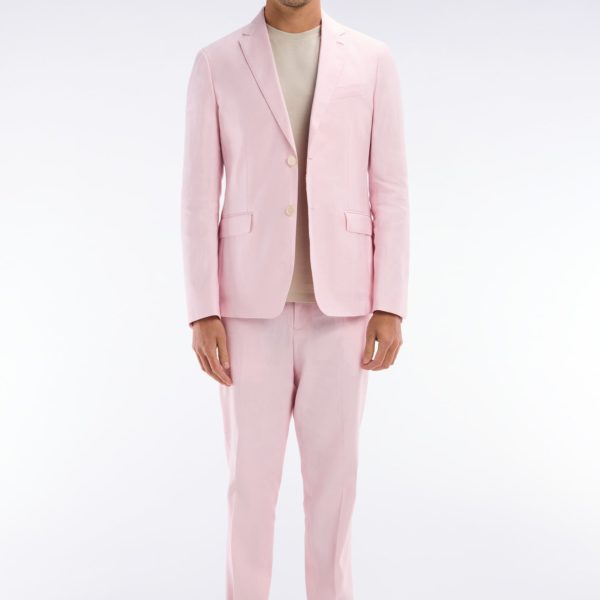 Pantalon À Taille Élastique En Lin Et Coton Stretch Rose Eden Park