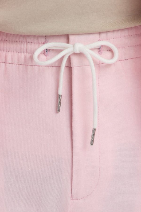 Pantalon À Taille Élastique En Lin Et Coton Stretch Rose Eden Park – Image 4