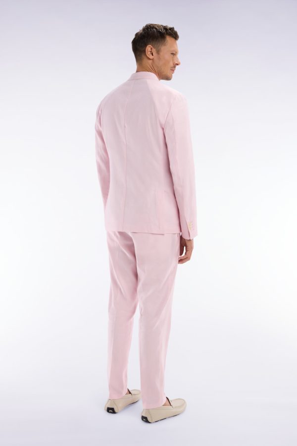 Pantalon À Taille Élastique En Lin Et Coton Stretch Rose Eden Park – Image 3