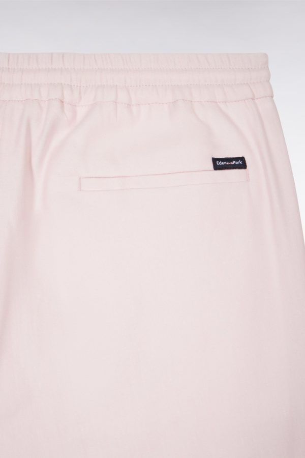 Pantalon À Taille Élastique En Lin Et Coton Stretch Rose Eden Park – Image 5