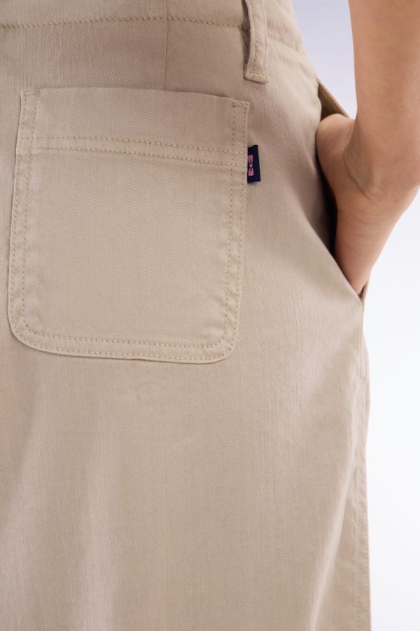 Pantalon En Lin Et Coton Stretch Beige Coupe Décontractée Eden Park – Image 4