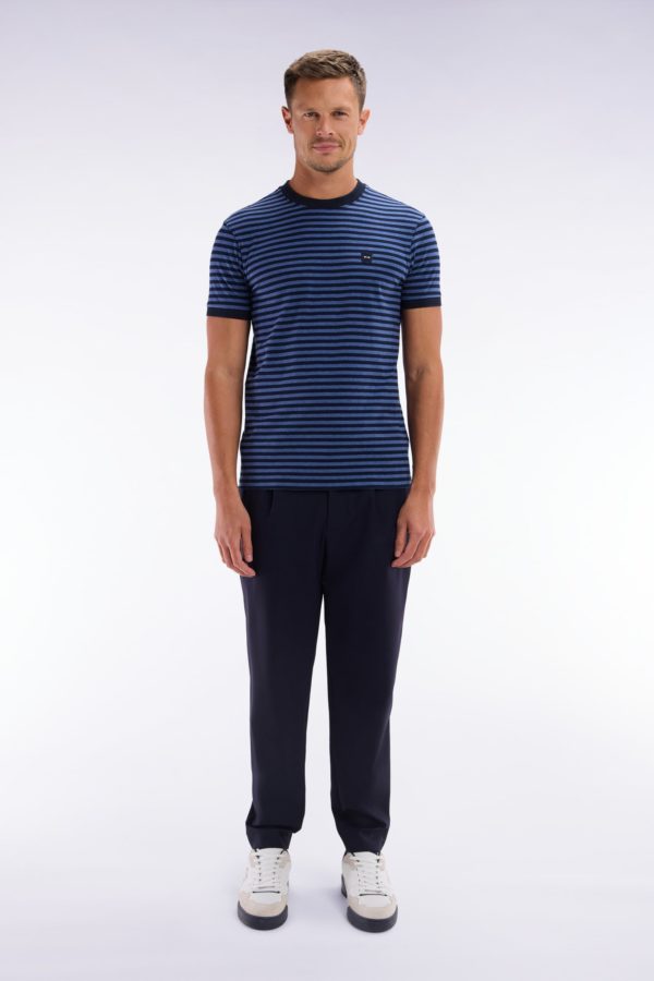 Pantalon À Taille Élastique Marine Eden Park