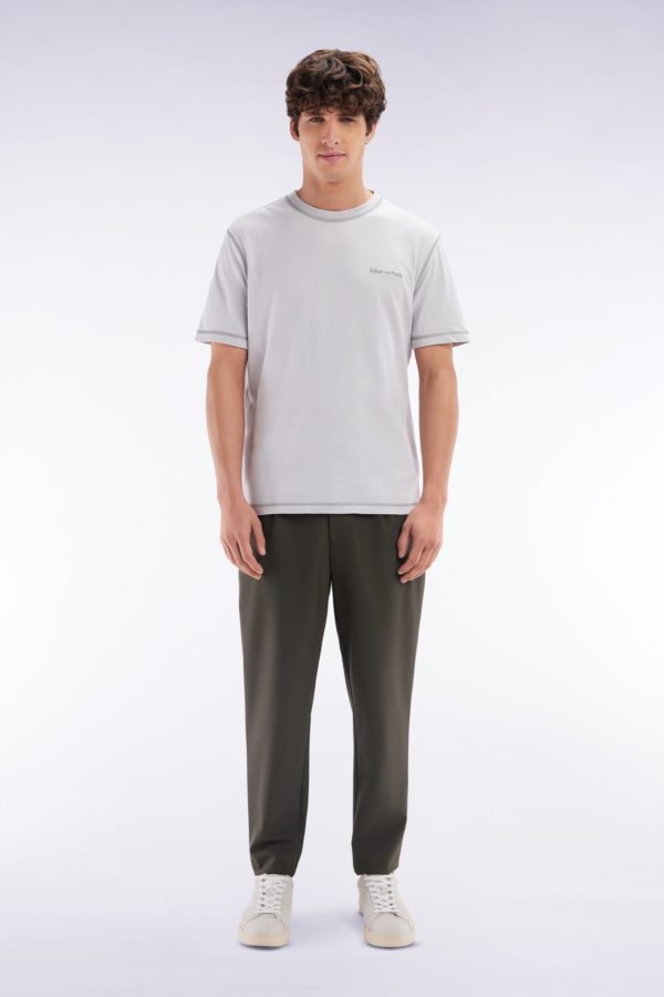 Pantalon À Taille Élastique Kaki Eden Park
