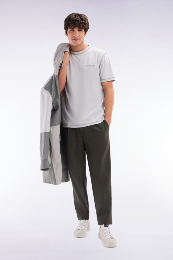 Pantalon À Taille Élastique Kaki Eden Park – Image 2