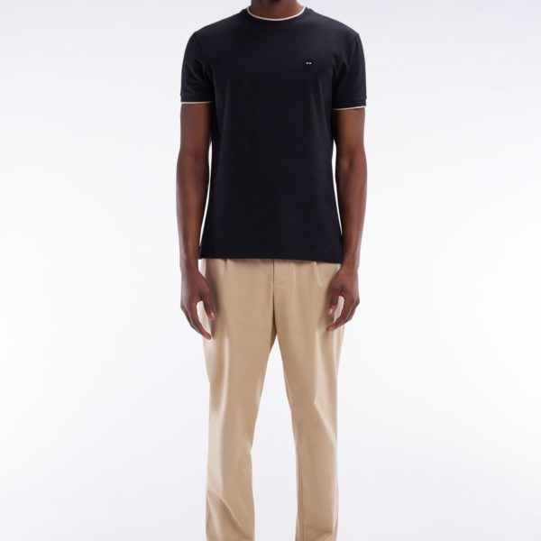 Pantalon À Taille Élastique En Lyocell Et Coton Stretch Beige Eden Park