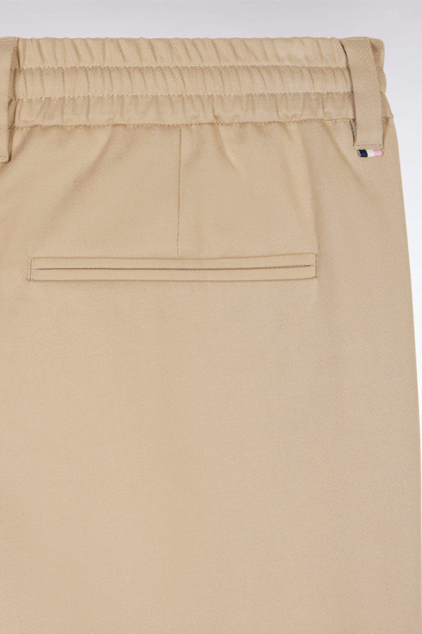 Pantalon À Taille Élastique En Lyocell Et Coton Stretch Beige Eden Park – Image 5