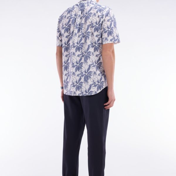 Pantalon Chino À Taille Élastique En Coton Et Lyocell Stretch Marine Eden Park