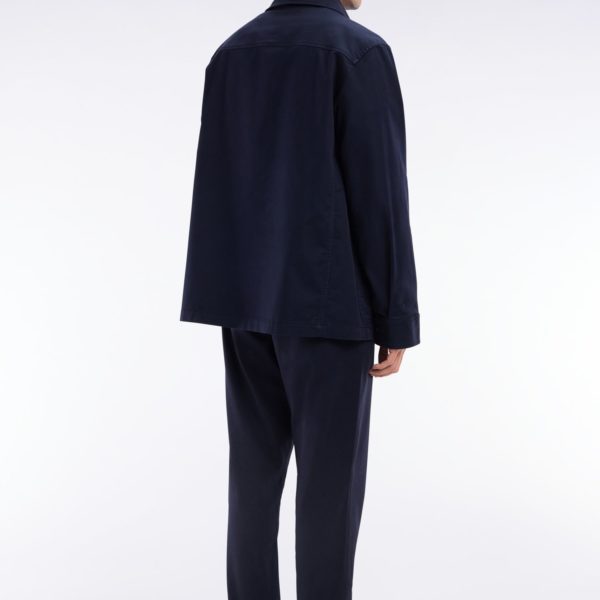 Pantalon À Taille Élastique En Coton Stretch Coupe Modern Marine Eden Park