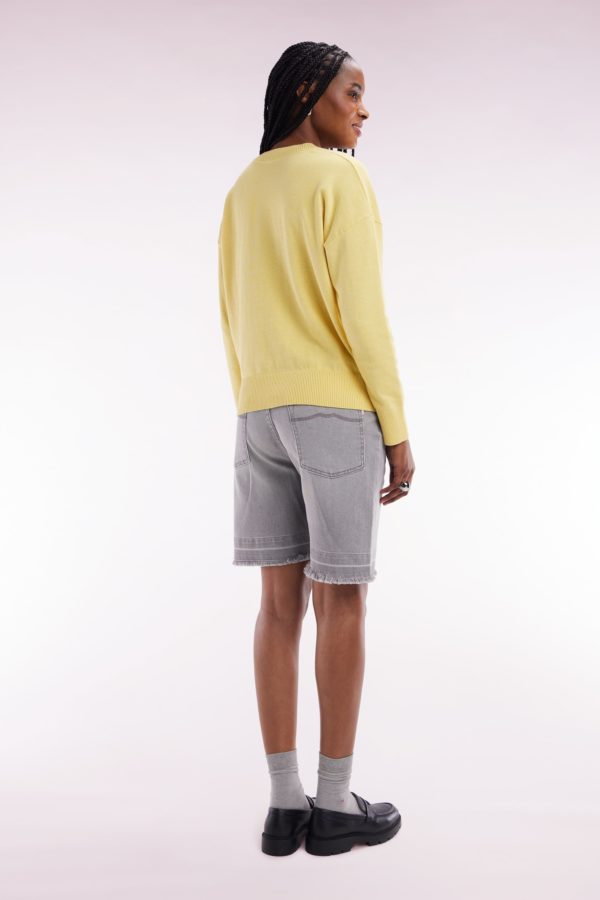 Short En Denim Stretch Gris Coupe Décontractée Eden Park – Image 3