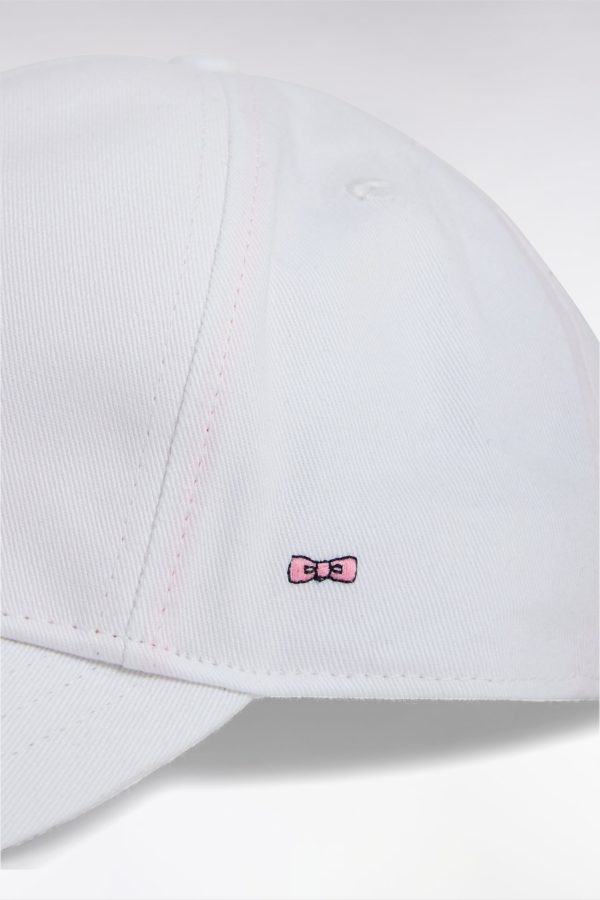 Casquette Unie En Twill De Coton Blanc Broderie Nœud Papillon Eden Park - Image 2