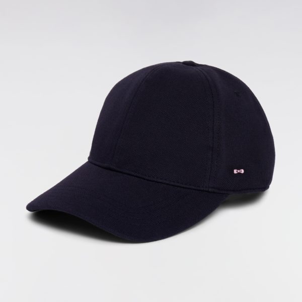Casquette Unie En Piqué Coton Marine Broderie Nœud Papillon Eden Park