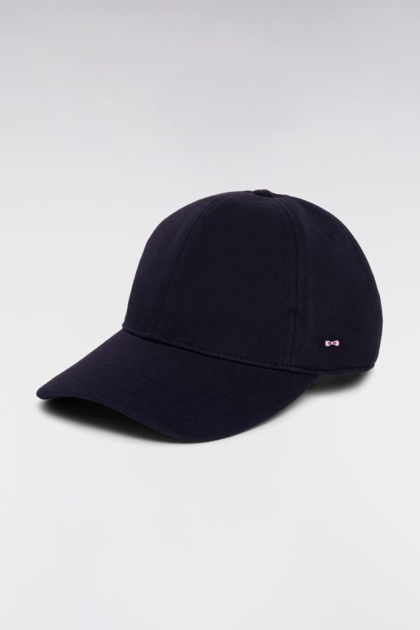 Casquette Unie En Piqué Coton Marine Broderie Nœud Papillon Eden Park