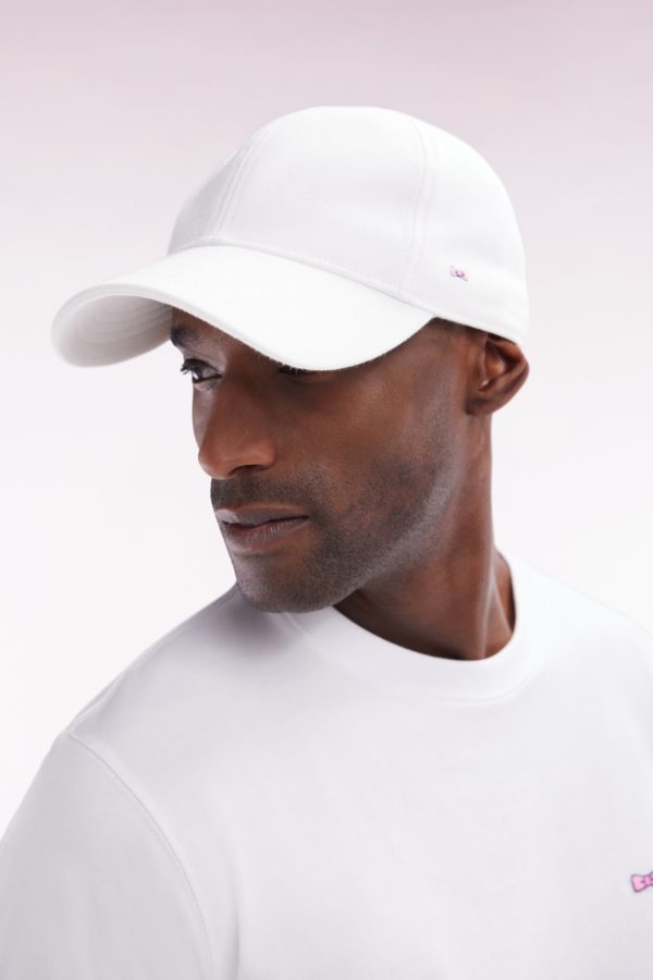 Casquette Unie En Piqué Coton Blanc Broderie Nœud Papillon Eden Park