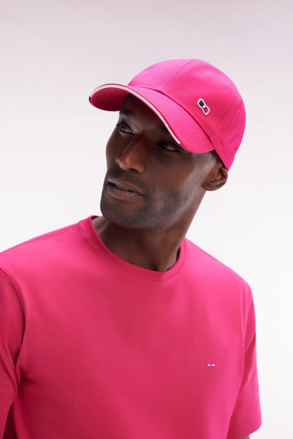 Casquette En Twill De Coton Fuchsia Visière Passepoilée Eden Park