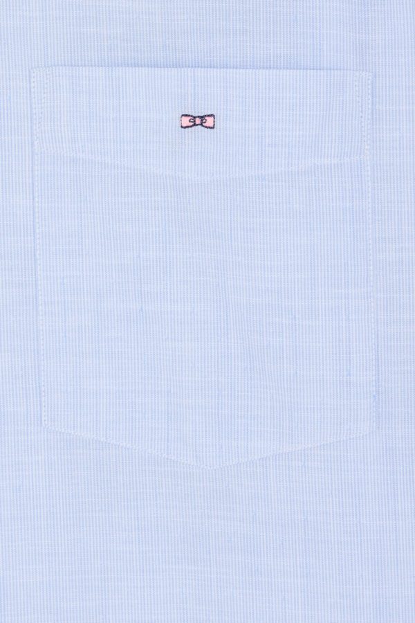 Chemise À Manches Courtes En Coton Ciel Coupe Droite Eden Park – Image 4