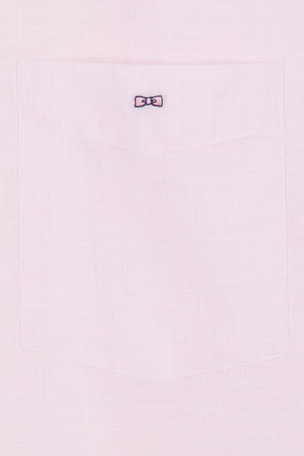 Chemise À Manches Courtes En Coton Rose Coupe Droite Eden Park – Image 5
