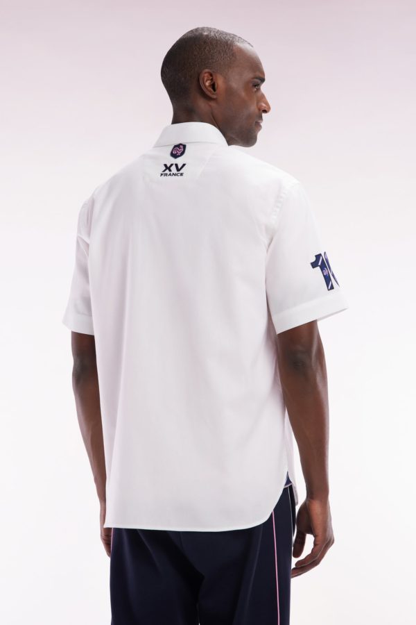 Chemise À Manches Courtes En Coton Blanc Xv De France Eden Park – Image 3