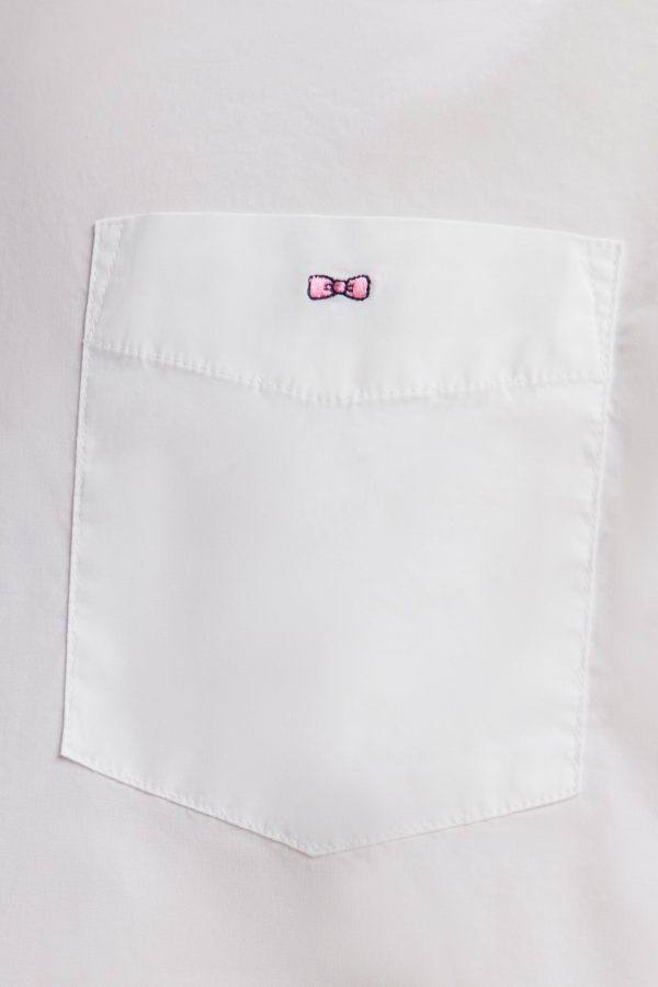Chemise Unisexe En Coton Et Lyocell Stretch Blanc Coupe Droite Eden Park – Image 4