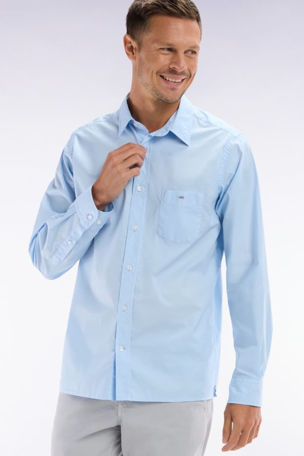 Chemise Unisexe En Coton Et Lyocell Stretch Ciel Coupe Droite Eden Park – Image 2