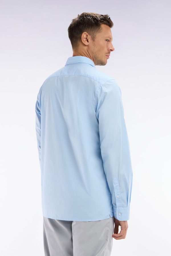 Chemise Unisexe En Coton Et Lyocell Stretch Ciel Coupe Droite Eden Park – Image 3