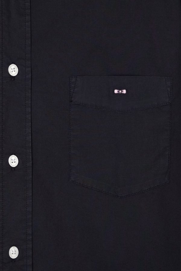 Chemise Unisexe En Coton Et Lyocell Stretch Marine Coupe Droite Eden Park – Image 5